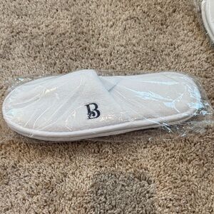 White Slippers with Monogram B